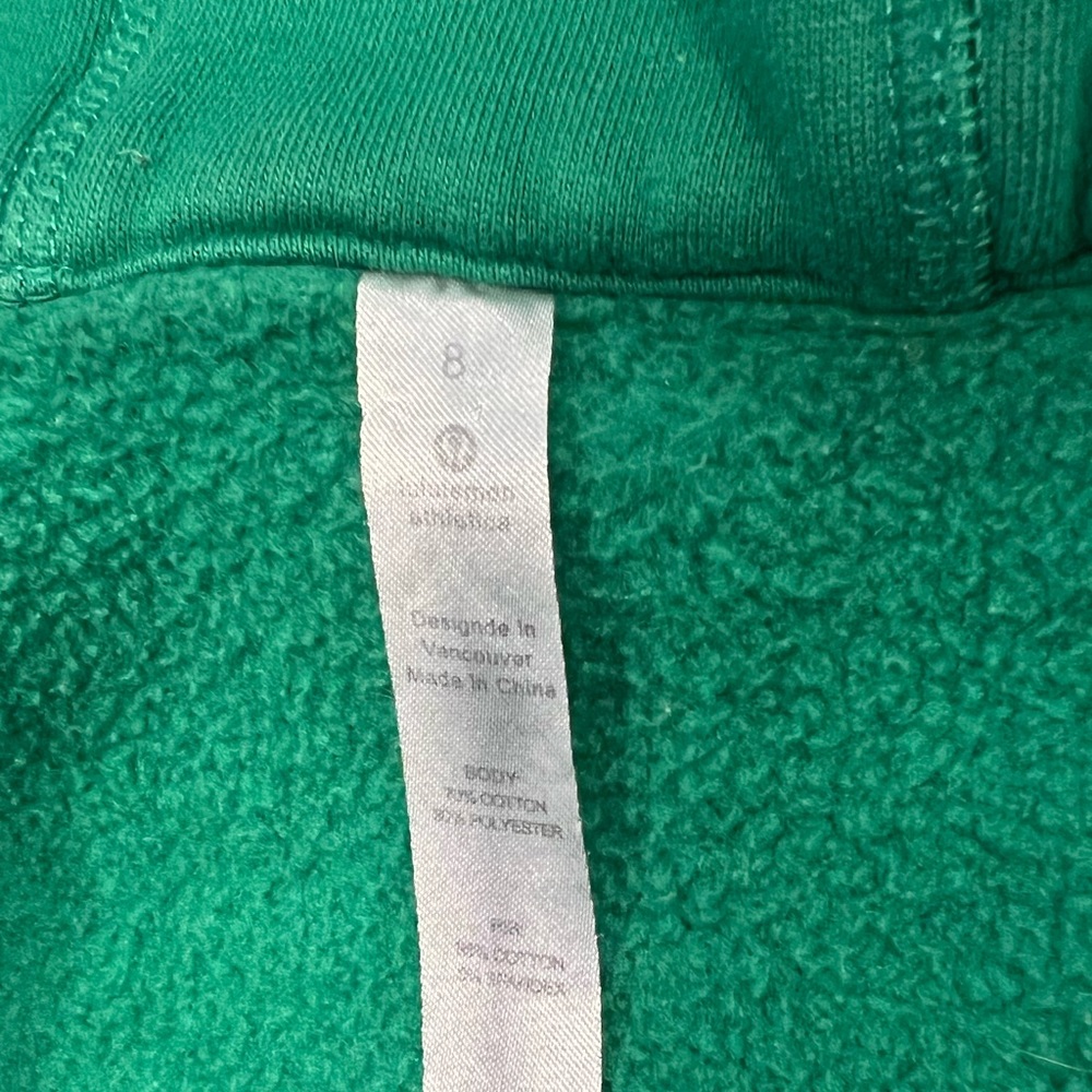 Sold🚫Scuba Hoodie Full Zip - Green - Picture 7 of 8